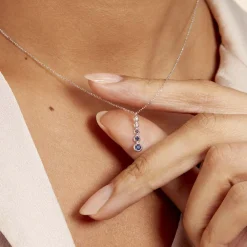 Marc Orian Cadeaux Mariage|Colliers > Collier Josephine Or Blanc Saphir Et Diamant