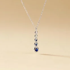 Marc Orian Cadeaux Mariage|Colliers > Collier Josephine Or Blanc Saphir Et Diamant