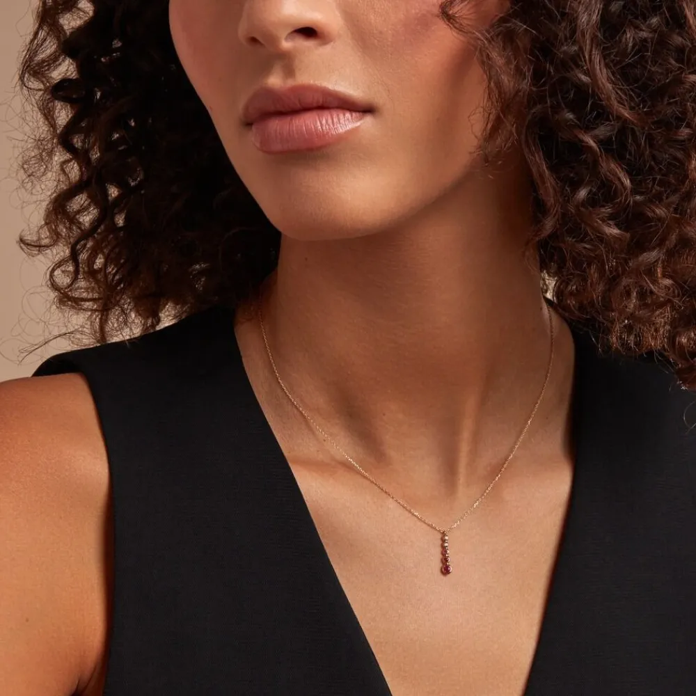 Marc Orian Colliers|Colliers Avec Pierres > Collier Josephine or jaune rubis
