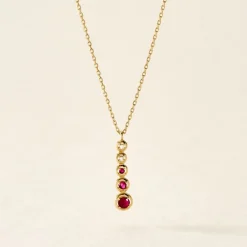 Marc Orian Colliers|Colliers Avec Pierres > Collier Josephine or jaune rubis
