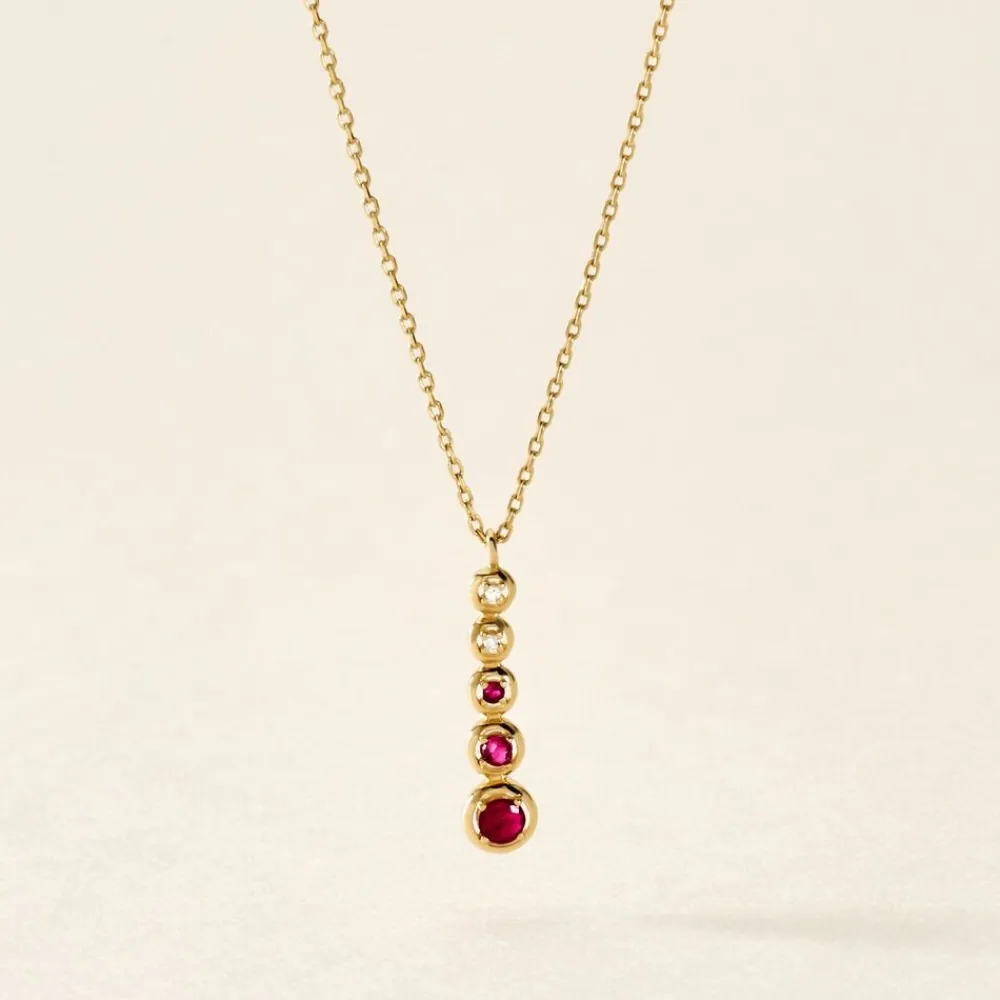 Marc Orian Colliers|Colliers Avec Pierres > Collier Josephine or jaune rubis