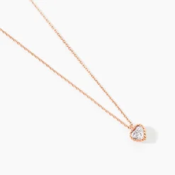 Marc Orian Colliers|Colliers Cœur > Collier Kadidjatou Or Rose Oxyde De Zirconium