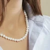 Collier Kanwal Or Jaune Perle De Culture