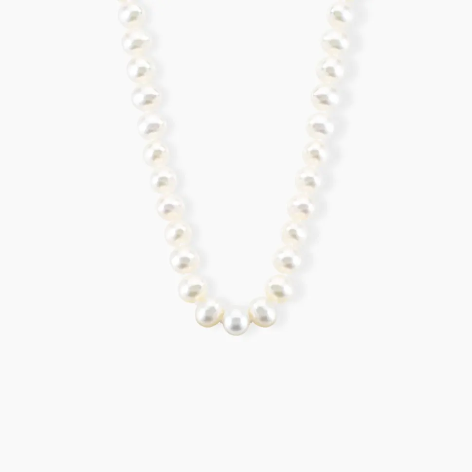 Collier Kanwal Or Jaune Perle De Culture