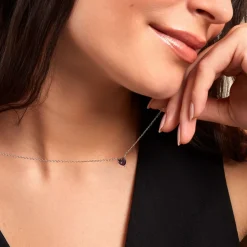 Collier Kelvyn Argent Blanc Oxyde De Zirconium