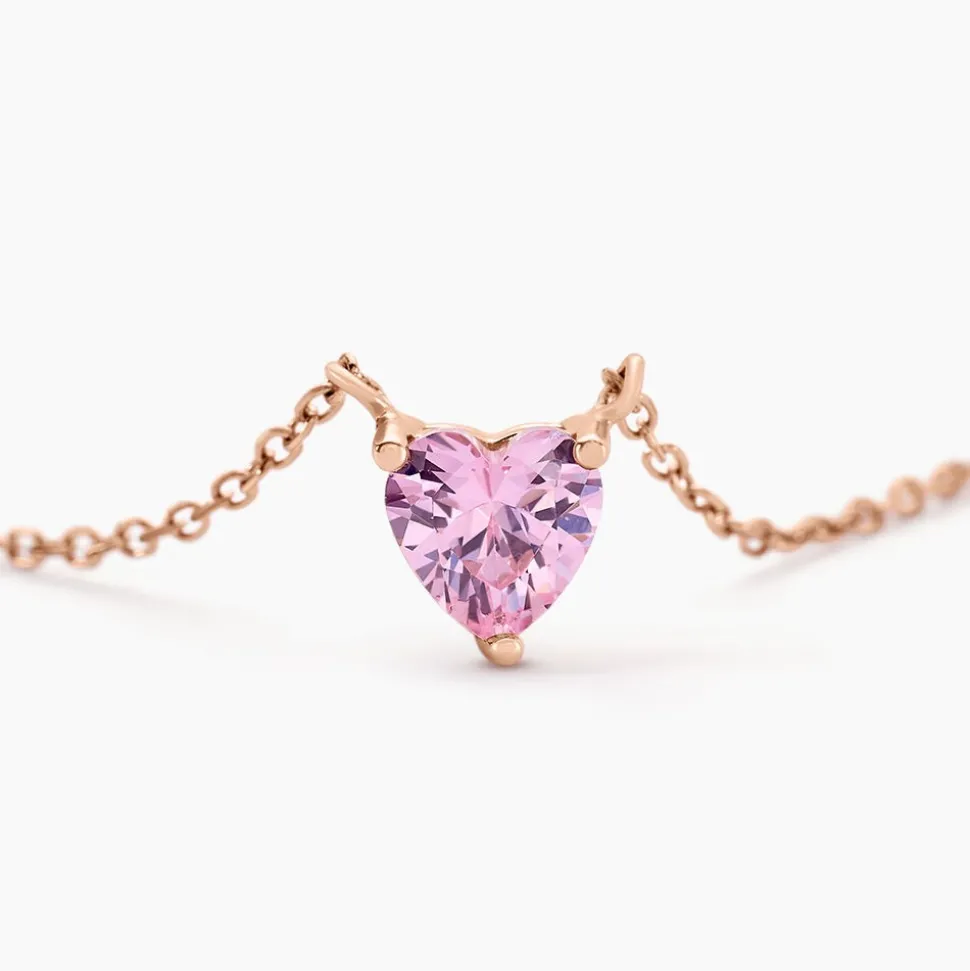 Collier Kelvyn Argent Rose Oxyde De Zirconium