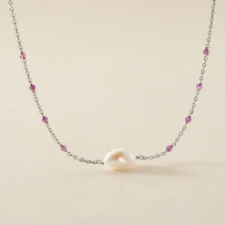 Marc Orian Colliers Fantaisie|Colliers > Collier Kerri Argent Blanc Perle De Culture Améthyste