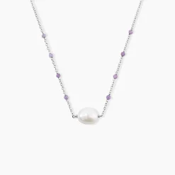 Marc Orian Colliers Fantaisie|Colliers > Collier Kerri Argent Blanc Perle De Culture Améthyste