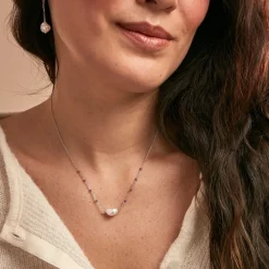 Marc Orian Colliers Fantaisie|Colliers > Collier Kerri Argent Blanc Perle De Culture Améthyste