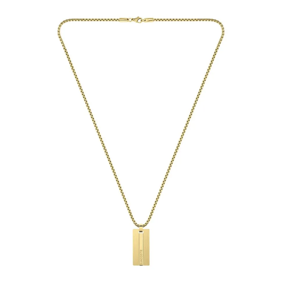 Collier Lacoste Adventurer Acier Jaune