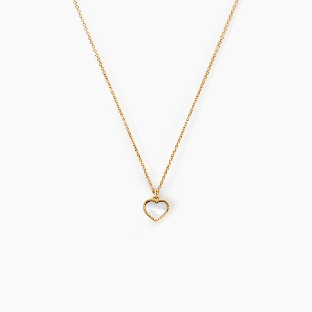 Marc Orian Colliers|Colliers Cœur > Collier L'amour Coloré Or Jaune Nacre