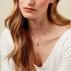 Marc Orian Colliers Fantaisie|Colliers Cœur > Collier Laugane Argent Blanc Oxyde De Zirconium
