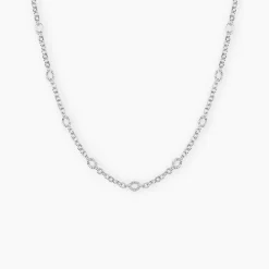 Collier Leodie Argent Blanc