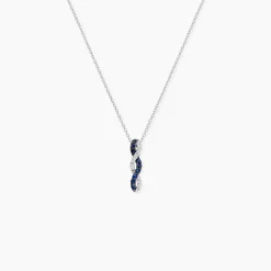 Marc Orian Cadeaux Mariage|Colliers > Collier Ligera Or Blanc Saphir Et Diamant
