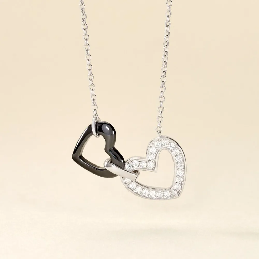 Marc Orian Colliers Cœur|Colliers > Collier Lineth Argent Blanc Céramique Oxyde De Zirconium