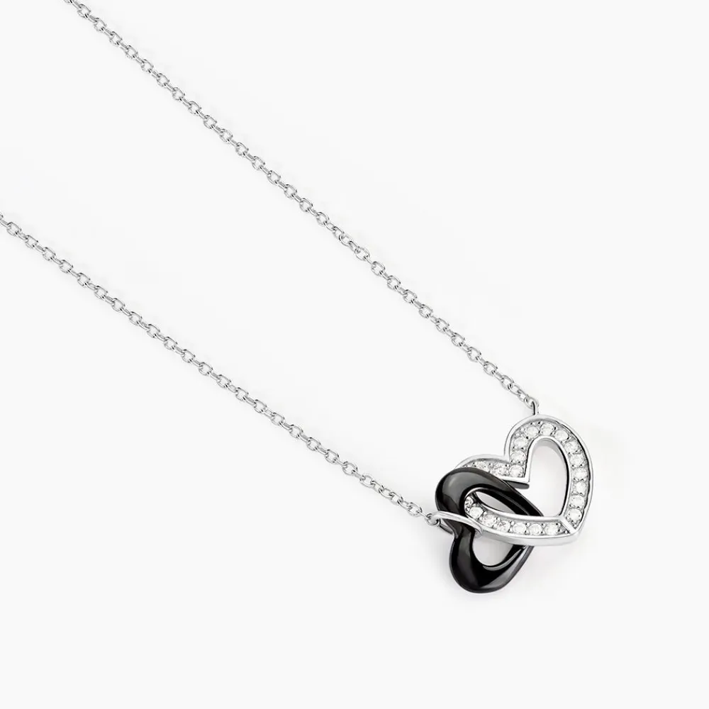 Marc Orian Colliers Cœur|Colliers > Collier Lineth Argent Blanc Céramique Oxyde De Zirconium
