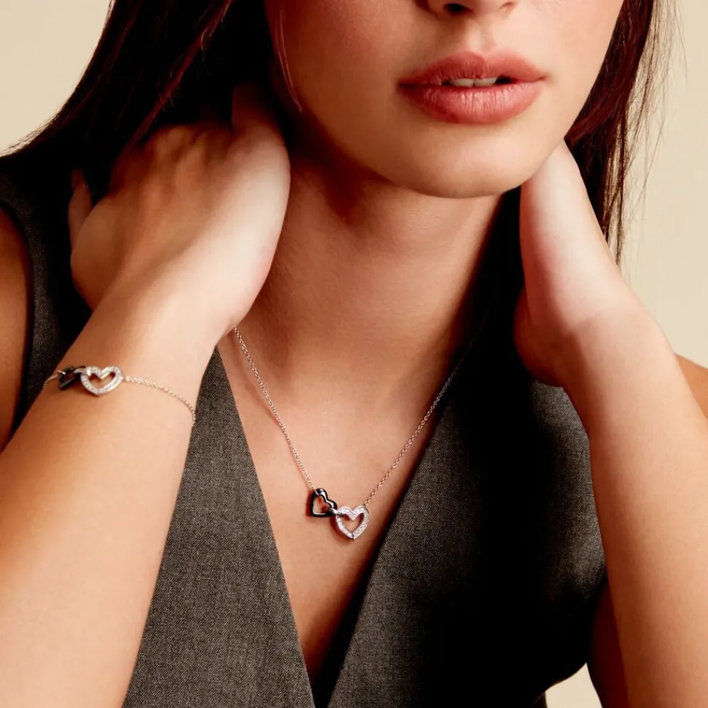 Marc Orian Colliers Cœur|Colliers > Collier Lineth Argent Blanc Céramique Oxyde De Zirconium