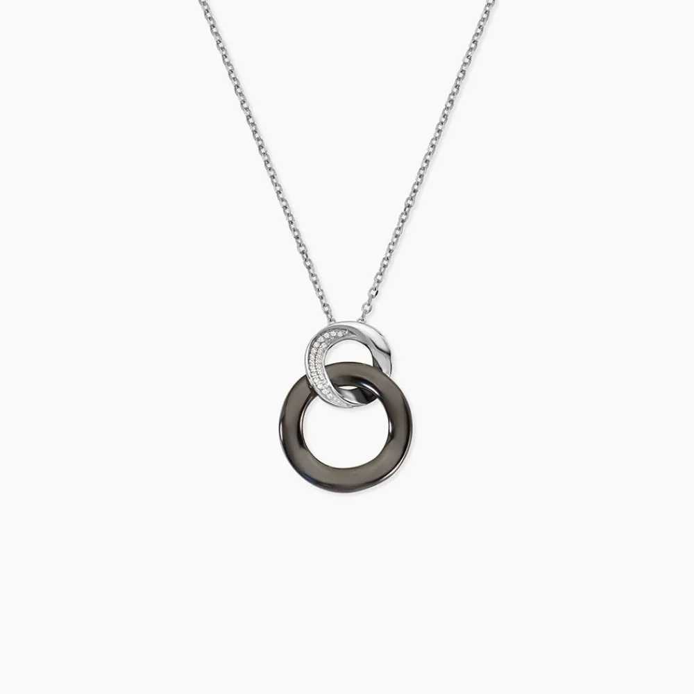 Marc Orian Colliers|Colliers Avec Pierres > Collier Lola Cera Argent Blanc Céramique Et Oxyde De Zirconium