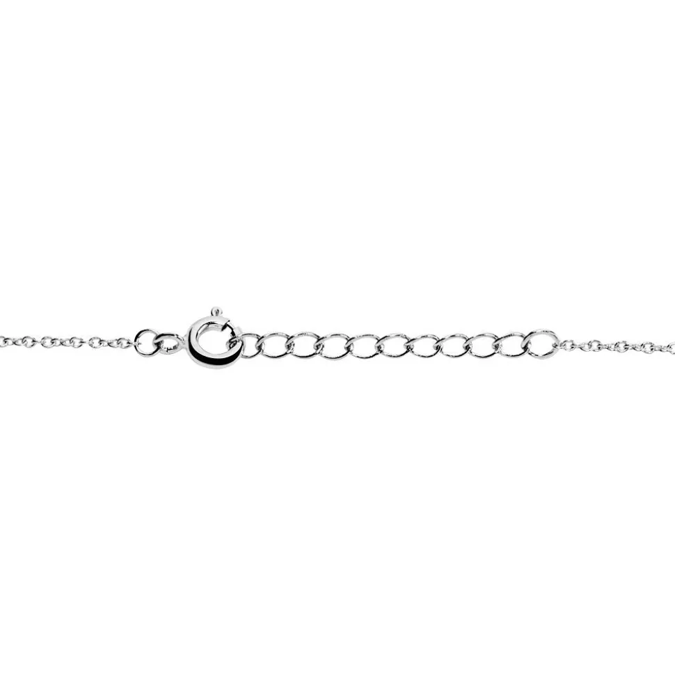 Collier Lousie Argent Blanc Oxyde De Zirconium