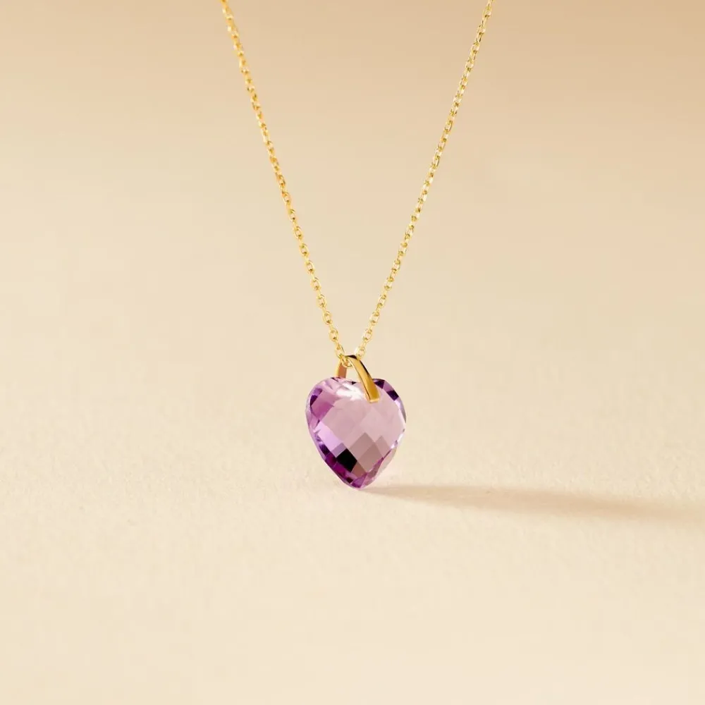 Marc Orian Colliers|Colliers Cœur > Collier Ludmille Or Jaune Amethyste
