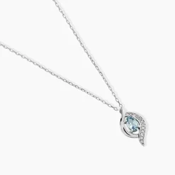 Collier Lydia Or Blanc Topaze Oxyde Oxyde