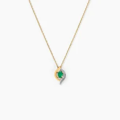 Collier Lydia Or Jaune Emeraude