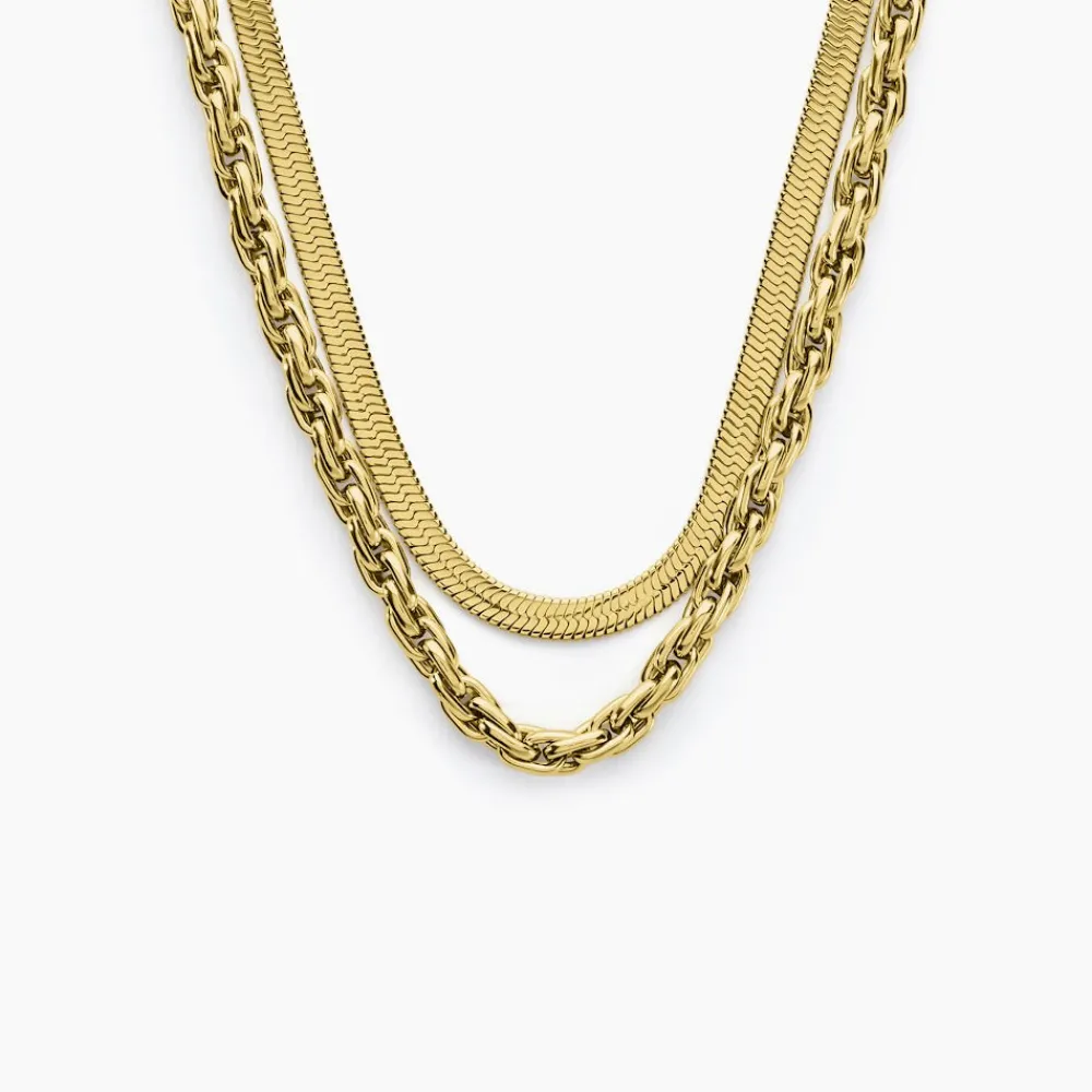 Marc Orian Colliers Fantaisie|Colliers > Collier Maddalena Acier Jaune