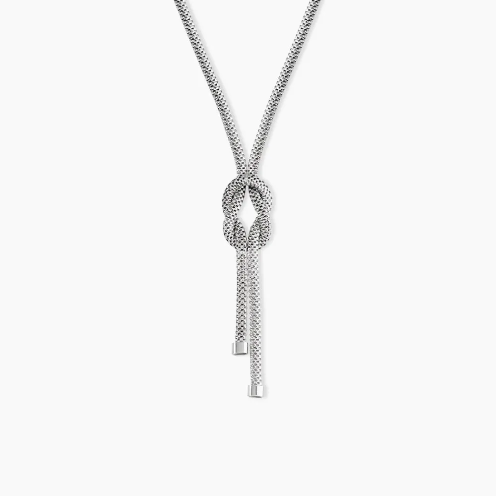 Marc Orian Colliers|Colliers Argent > Collier Madison Argent Blanc