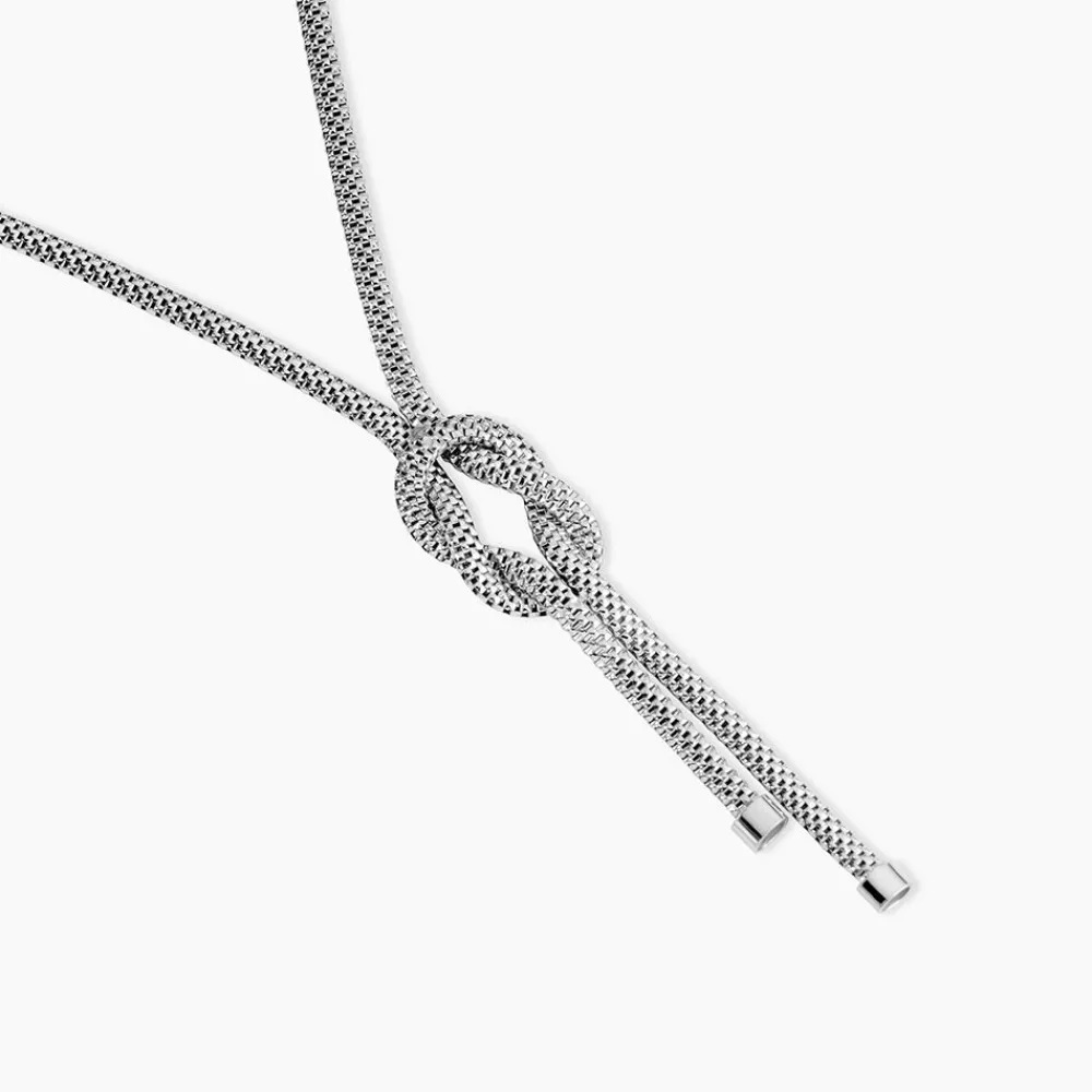 Marc Orian Colliers|Colliers Argent > Collier Madison Argent Blanc
