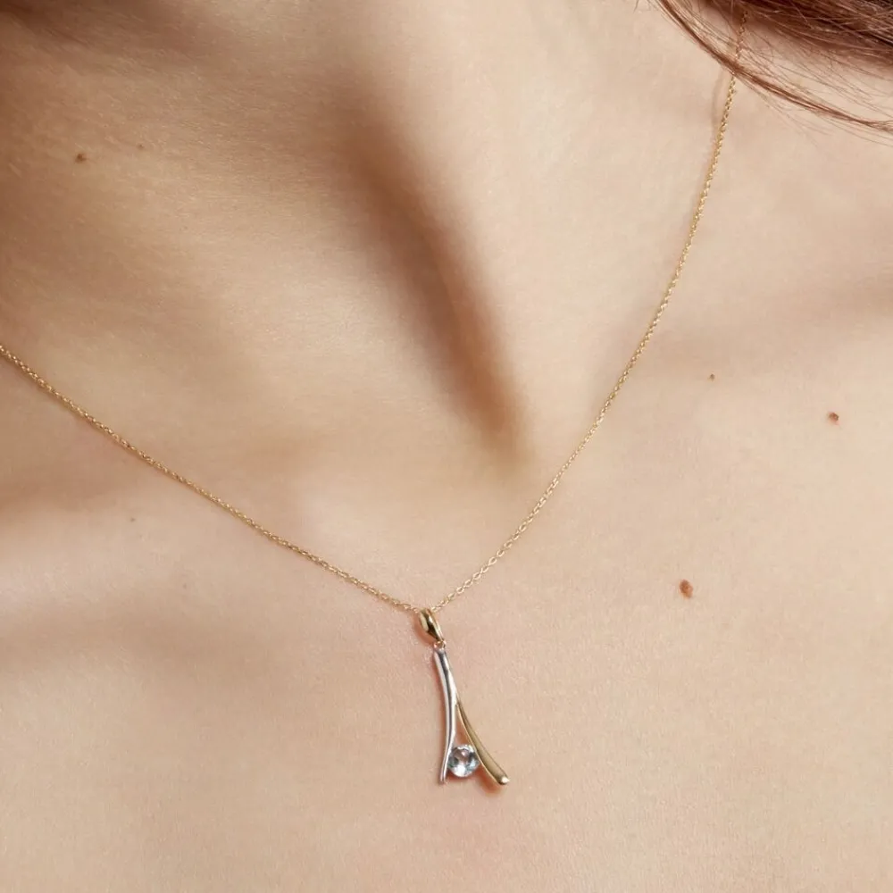Marc Orian Colliers|Colliers Avec Pierres > Collier Madli Or Bicolore Topaze