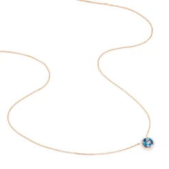 Collier Maeva Or Rose Topaze Et Oxyde De Zirconium