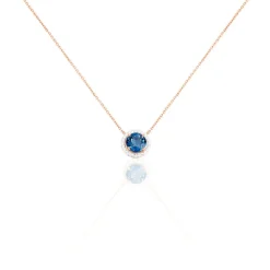 Collier Maeva Or Rose Topaze Et Oxyde De Zirconium