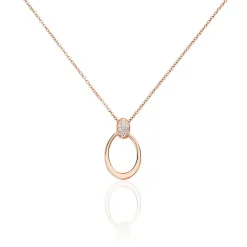 Collier Mahelia Argent Rose Oxyde De Zirconium