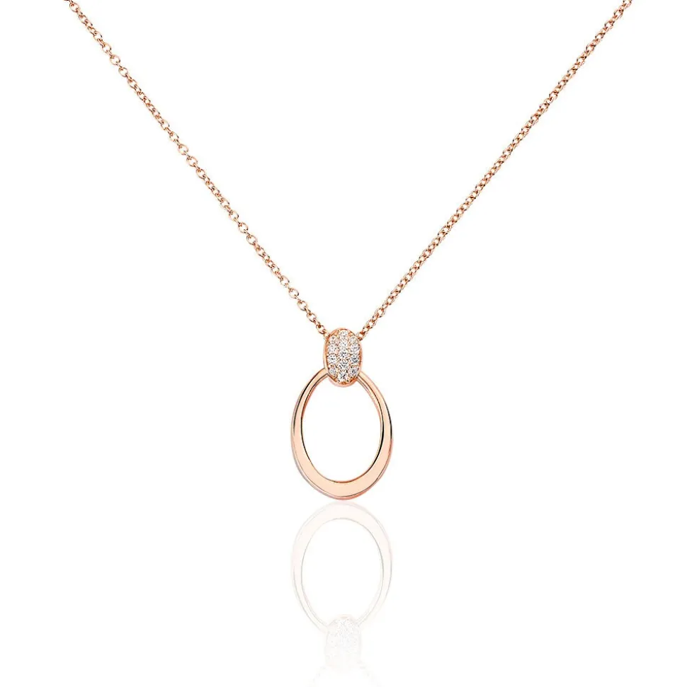 Collier Mahelia Argent Rose Oxyde De Zirconium