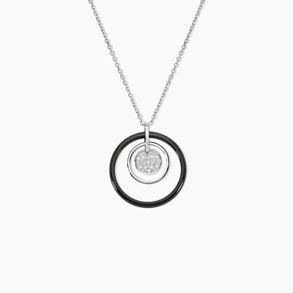 Marc Orian Colliers|Colliers Avec Pierres > Collier Maia Argent Blanc Céramique Et Oxyde De Zirconium