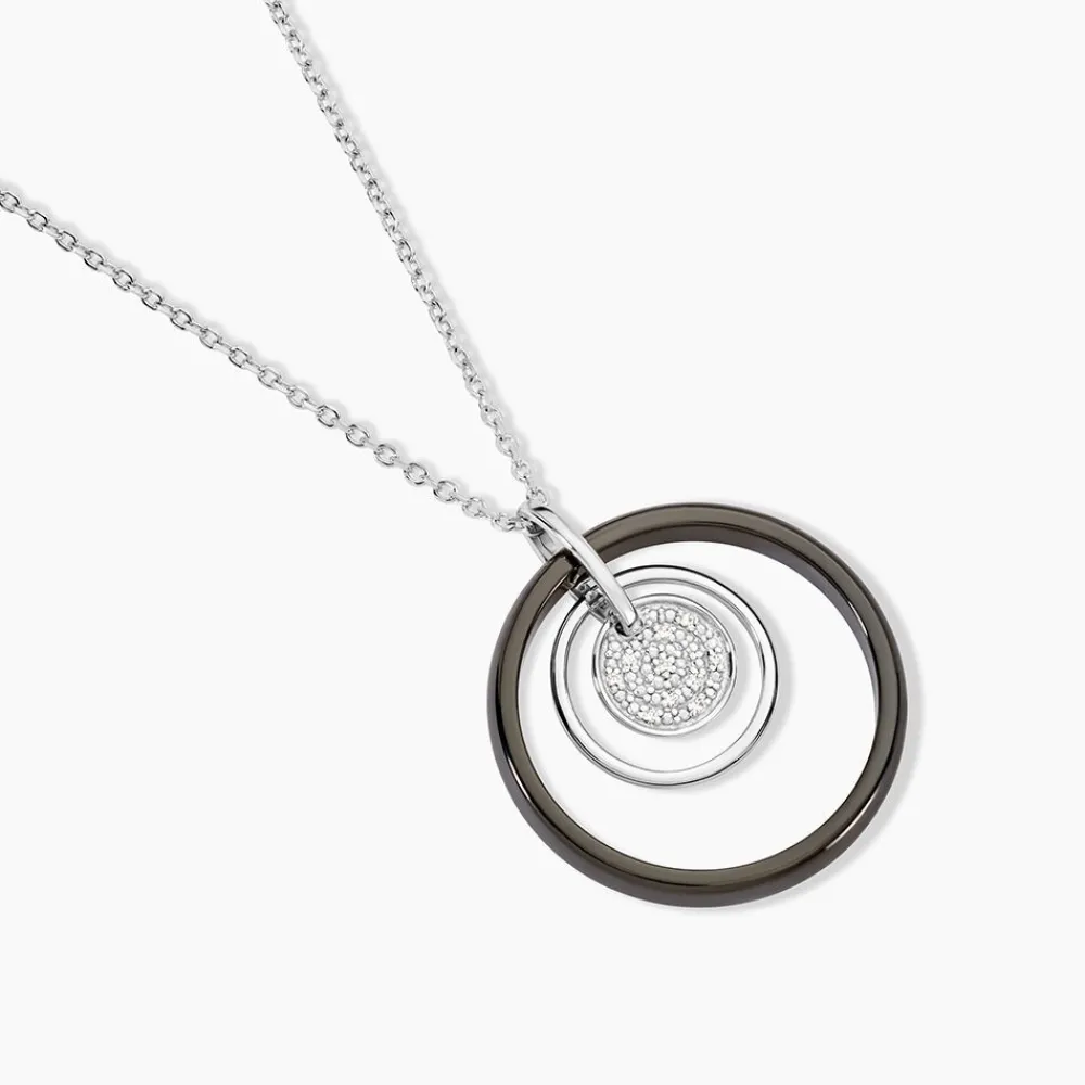 Marc Orian Colliers|Colliers Avec Pierres > Collier Maia Argent Blanc Céramique Et Oxyde De Zirconium