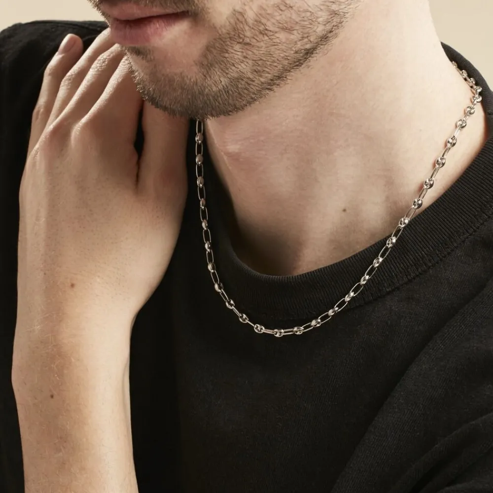 Marc Orian Colliers|Colliers Argent > Collier Maille Argent Carrus