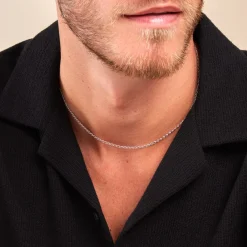 Marc Orian Colliers Fantaisie|Colliers > Collier Maille Nuncio Argent Blanc