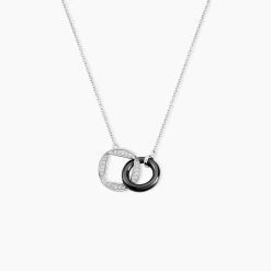 Collier Malee Argent Blanc Céramique Et Oxyde De Zirconium