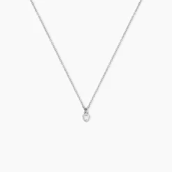 Collier Marciana Argent Blanc Oxyde De Zirconium