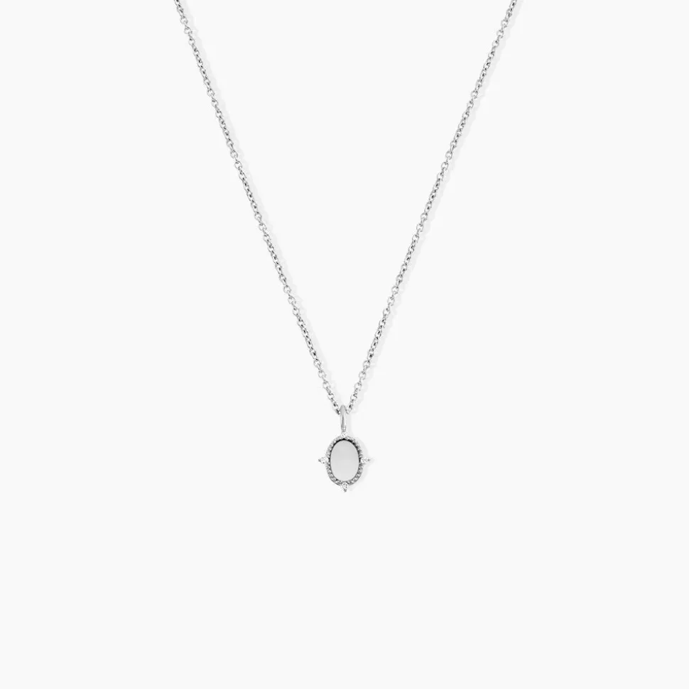 Collier Margot Argent Blanc Nacre Oxyde De Zirconium