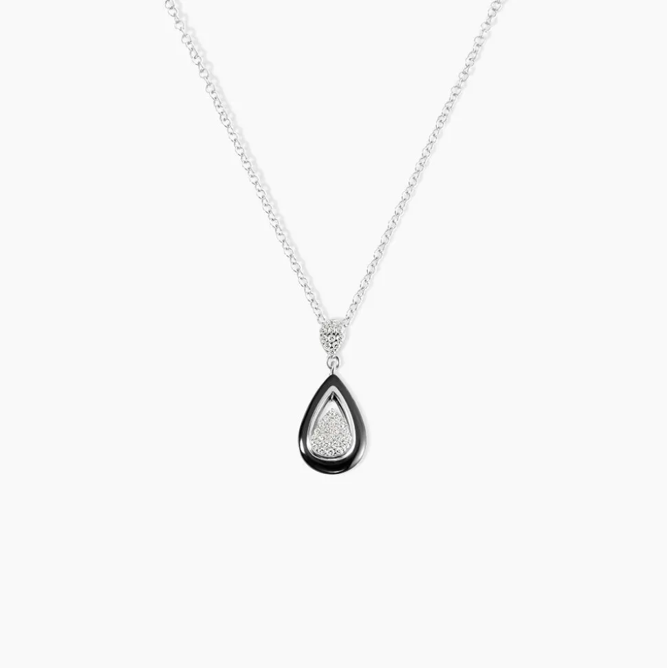Collier Marina Cera Argent Blanc Céramique Et Oxyde De Zirconium