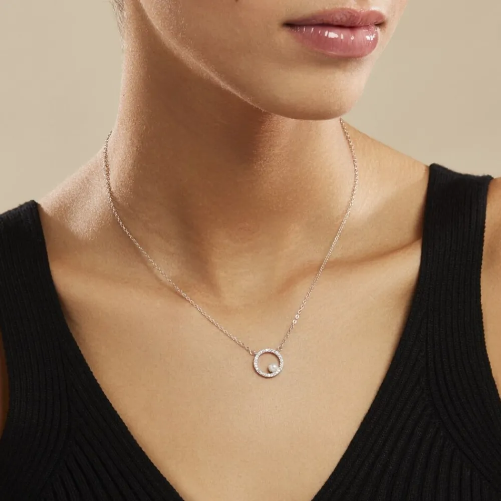 Marc Orian Colliers Fantaisie|Colliers > Collier Marthe Argent Blanc Perle De Culture Et Oxyde De Zirconium