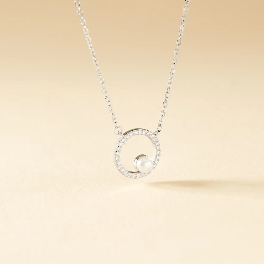 Marc Orian Colliers Fantaisie|Colliers > Collier Marthe Argent Blanc Perle De Culture Et Oxyde De Zirconium