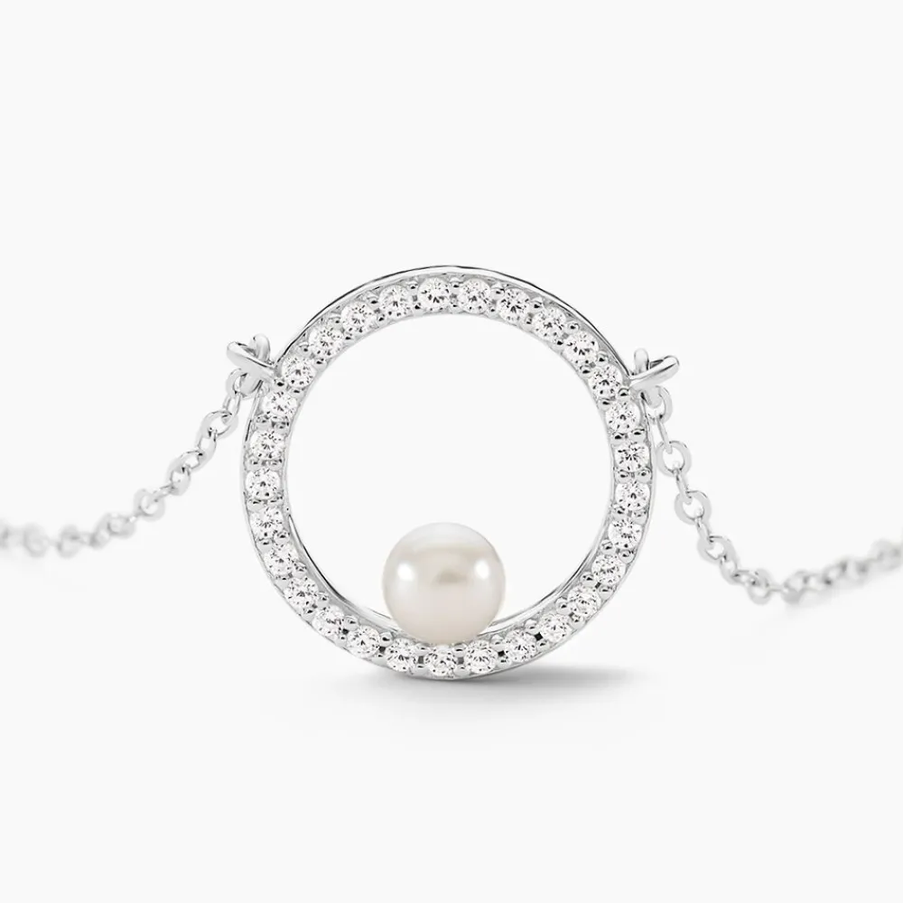 Marc Orian Colliers Fantaisie|Colliers > Collier Marthe Argent Blanc Perle De Culture Et Oxyde De Zirconium