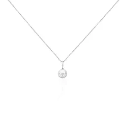 Collier Mathie Argent Blanc Perle De Culture Et Oxyde De Zirconium
