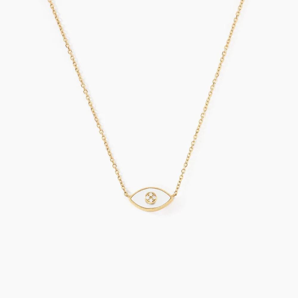 Marc Orian Colliers|Colliers Avec Pierres > Collier Matiasma Or Jaune Nacre Diamant or jaune nacre blanc