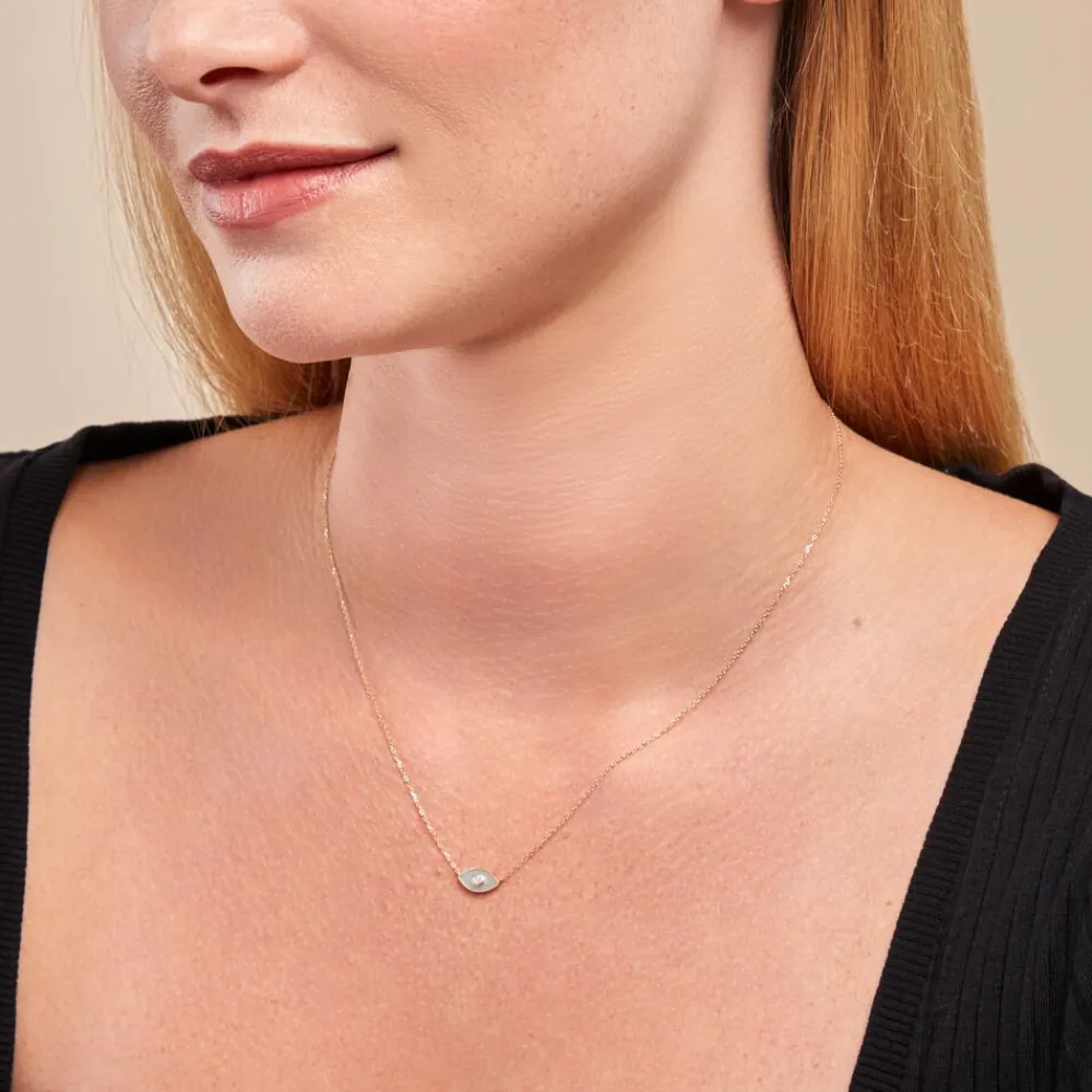 Marc Orian Colliers|Colliers Avec Pierres > Collier Matiasma Or Jaune Nacre Diamant or jaune nacre blanc