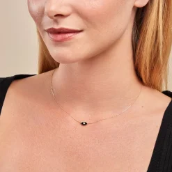 Marc Orian Colliers|Colliers Avec Pierres > Collier Matiasma Or Jaune Onyx Diamant or jaune onyx noir