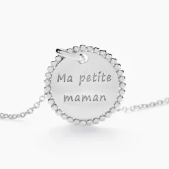Collier Mayi Argent Blanc